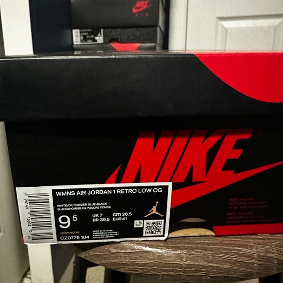 Jordan 1 Powder Blue Low Size 8 Mens / Womens 9.5 - Picture 7 of 7